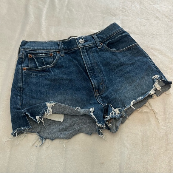 Abercrombie & Fitch BUNDLE 4 mom Jean Shorts Black Blue Light Blue 51259 - Picture 8 of 8